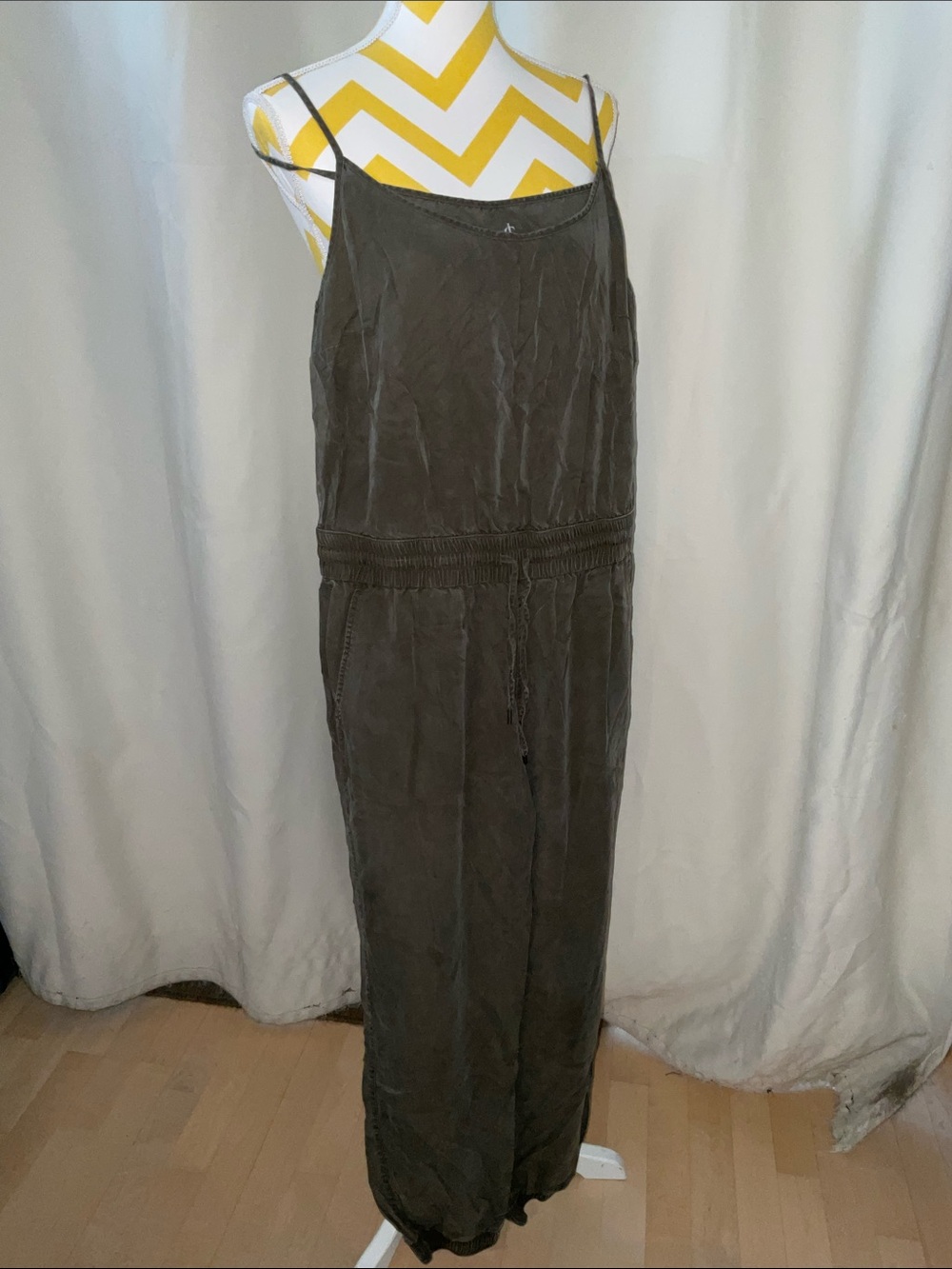 Juicy Couture Olive Green Sleeveless Jumpsuit